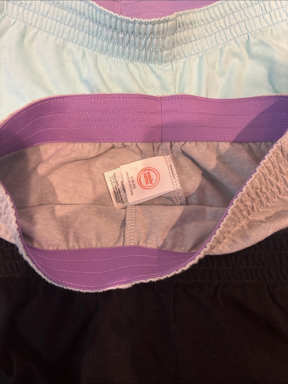 wonder nation Girls Shorts 3-Pack in Mint, Black, and Gray - Picture 2 of 2